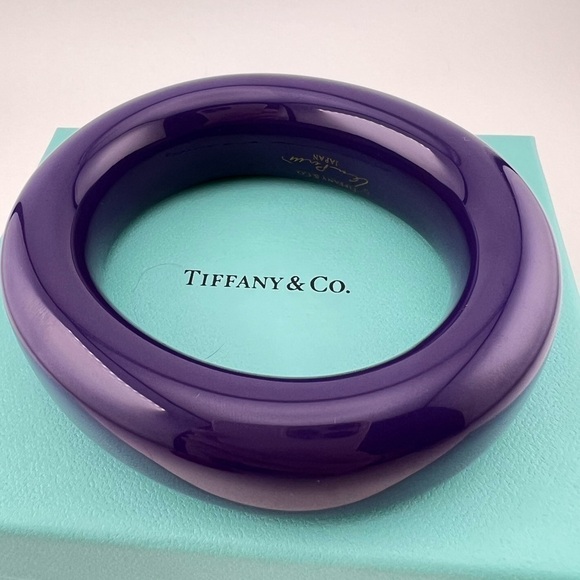 Tiffany & Co. Elsa Peretti Purple Doughnut Lacquer Bangle 💜 - Picture 9 of 10